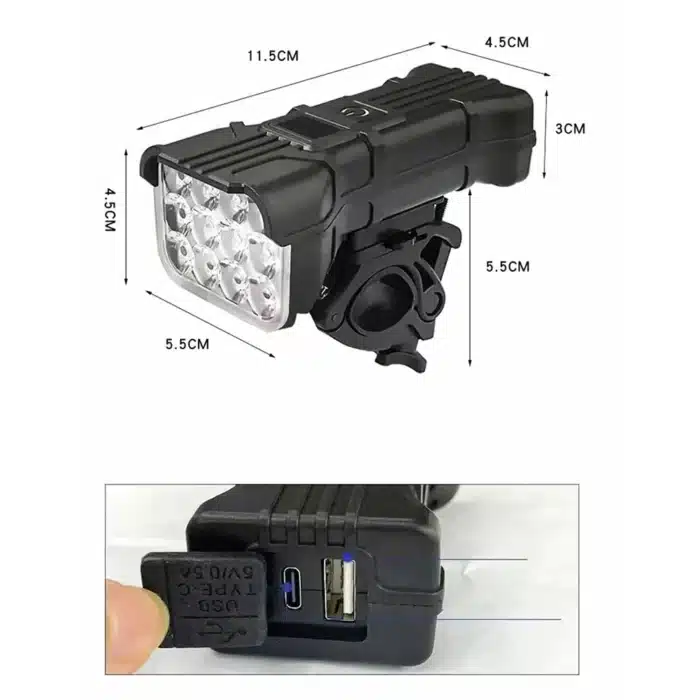 Phare vtt avant + sonnette électrique 3