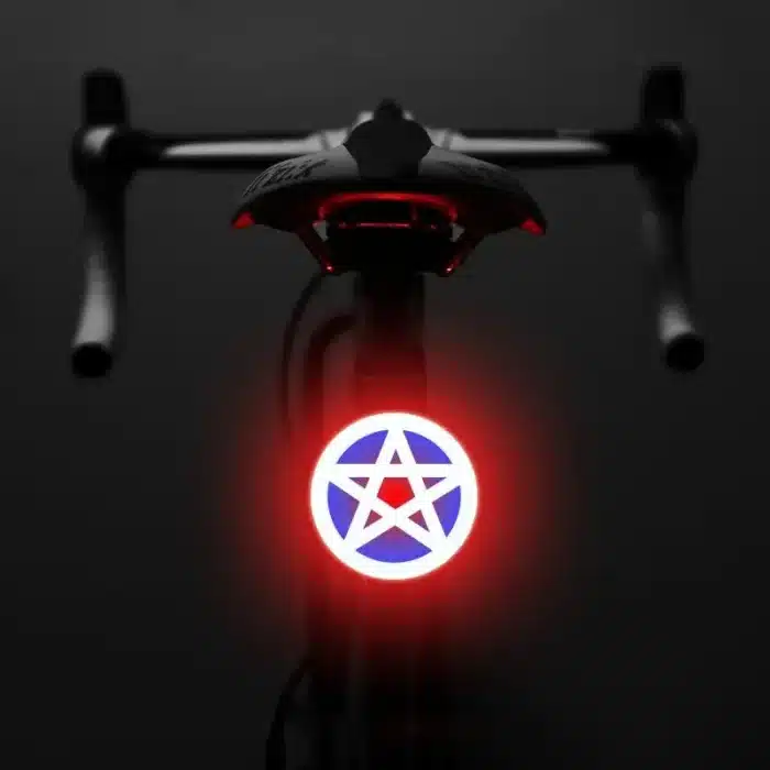 Lumière arrière vélo pentagramme 5