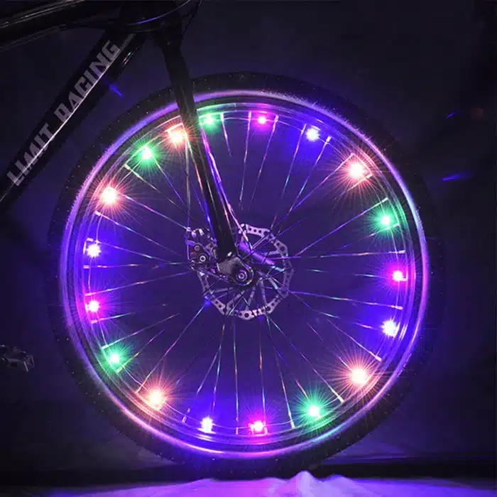 Éclairage de roue vélo LED coloré 13