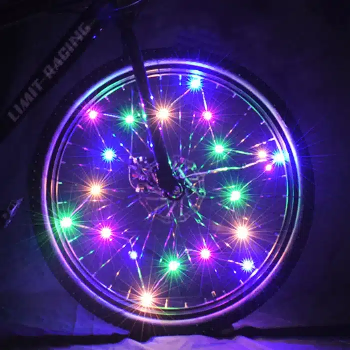 Éclairage de roue vélo LED coloré 14