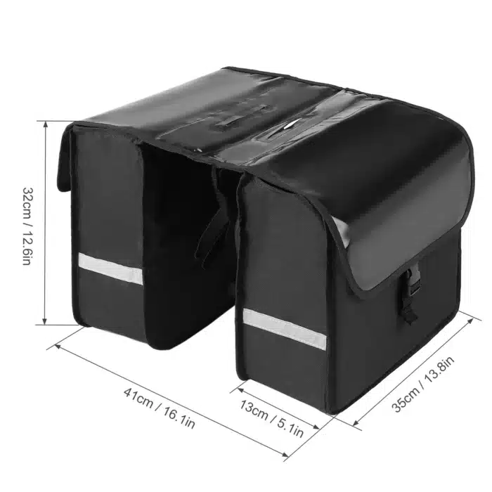 Double sacoche vélo porte bagage arrière​ 2